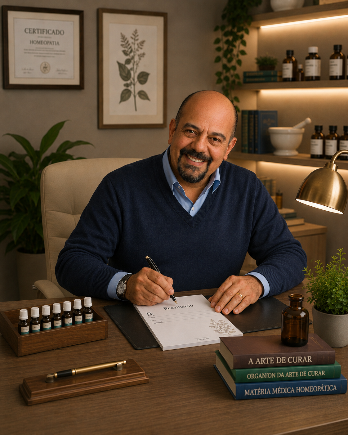 Retrato do Dr. Heitor Oliveira, pediatra em Piracicaba